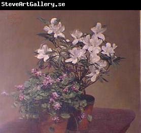 Henri Fantin-Latour Violettes et azalees